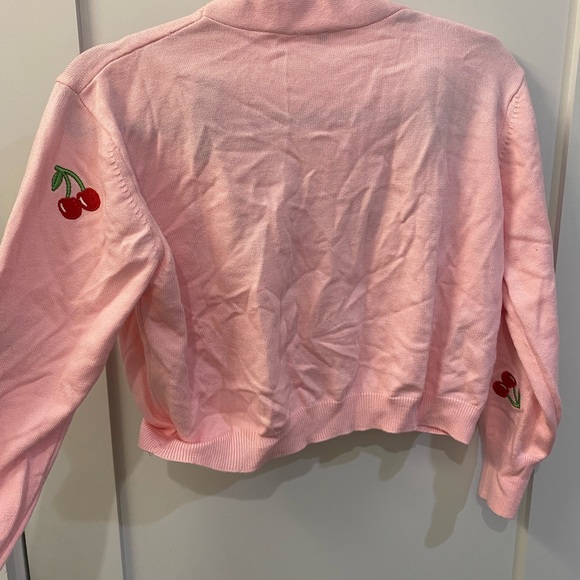 Pinky cherry cropped sweater - Picture 2 of 3